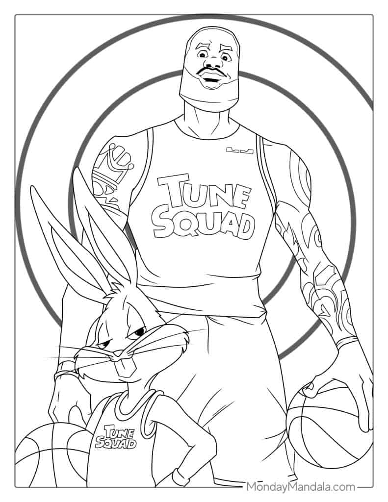 20 LeBron James Coloring Pages Free PDF Printables 