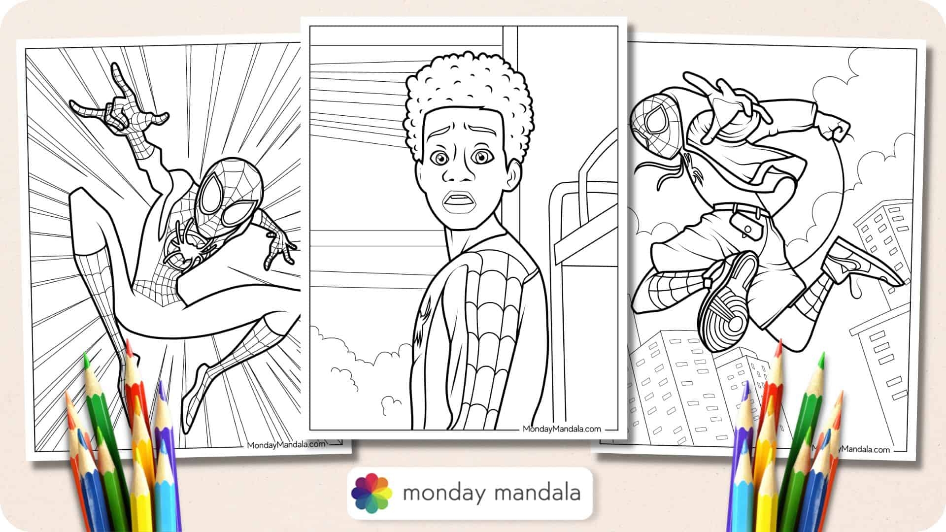 miles morales coloring pages