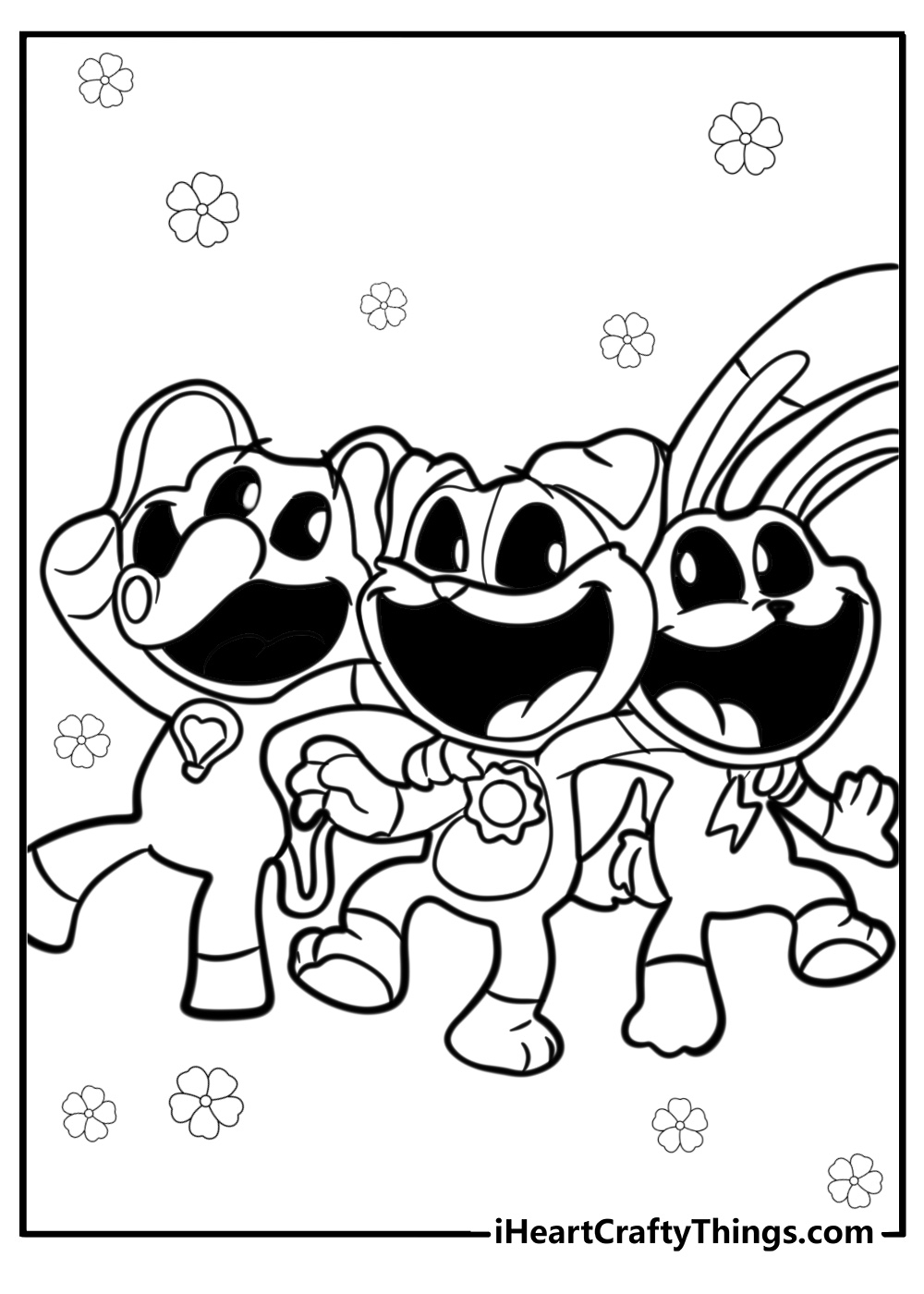 smiling critters coloring pages