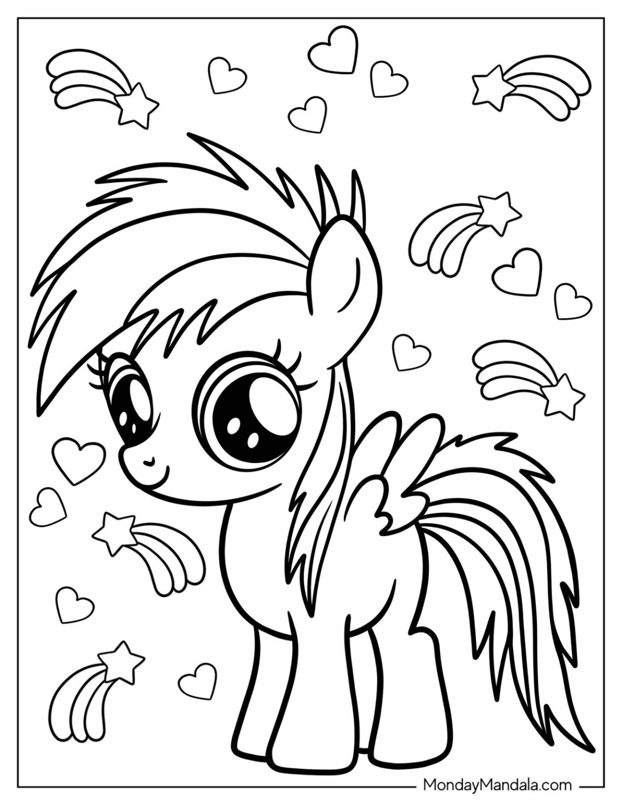 20 Rainbow Dash Coloring Pages Free PDF Printables 