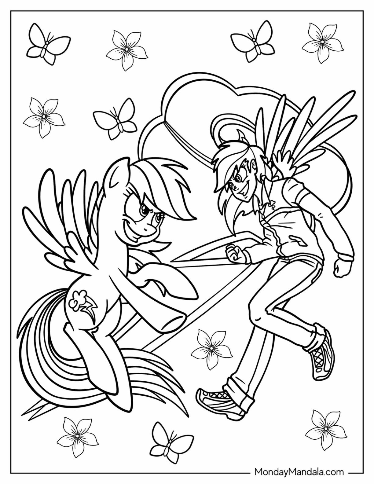 rainbow dash coloring pages
