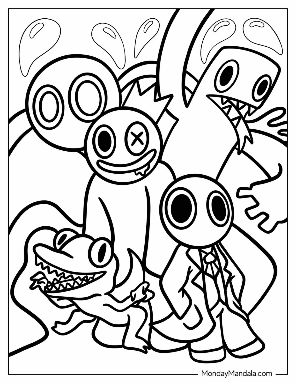 20 Rainbow Friends Coloring Pages Free PDF Printables 