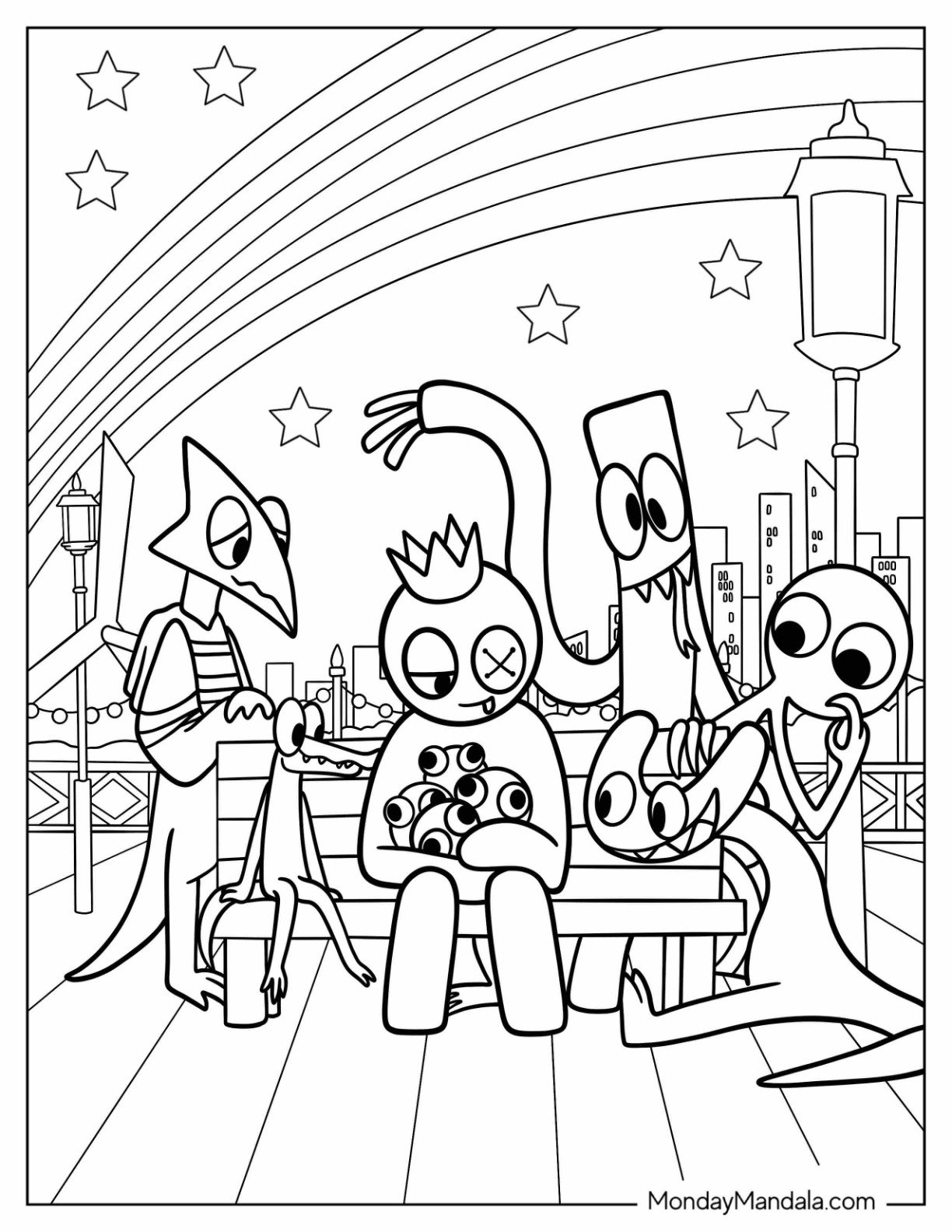 20 Rainbow Friends Coloring Pages Free PDF Printables 