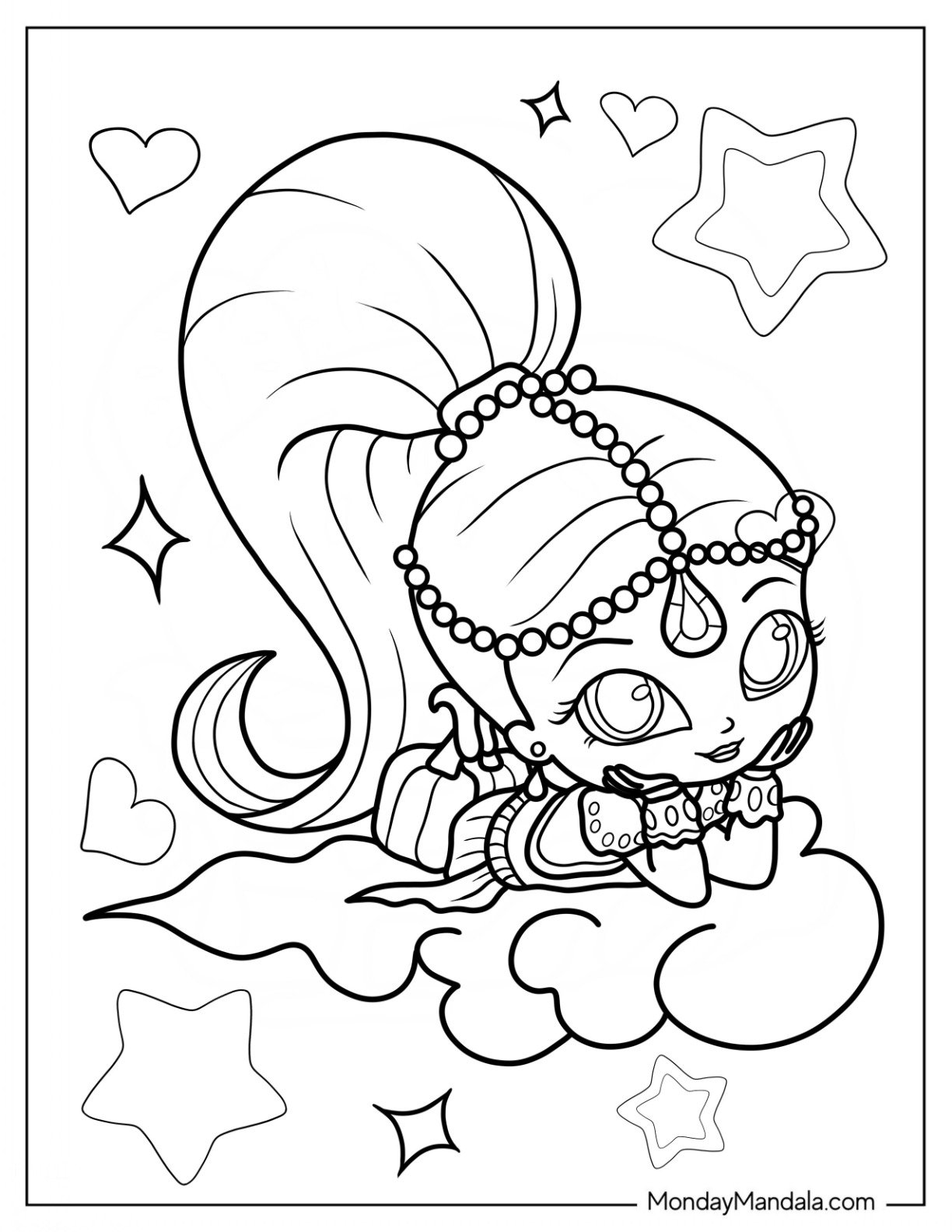 shimmer and shine coloring pages