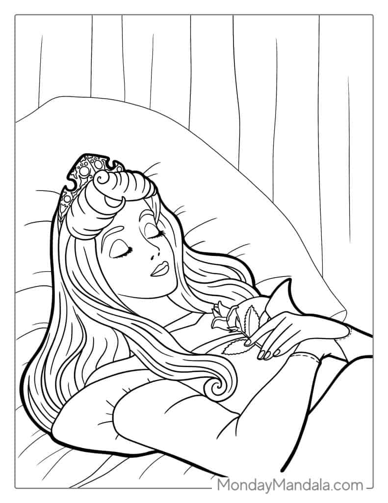 sleeping beauty coloring pages