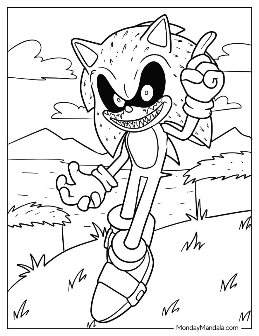 sonic characters coloring pages