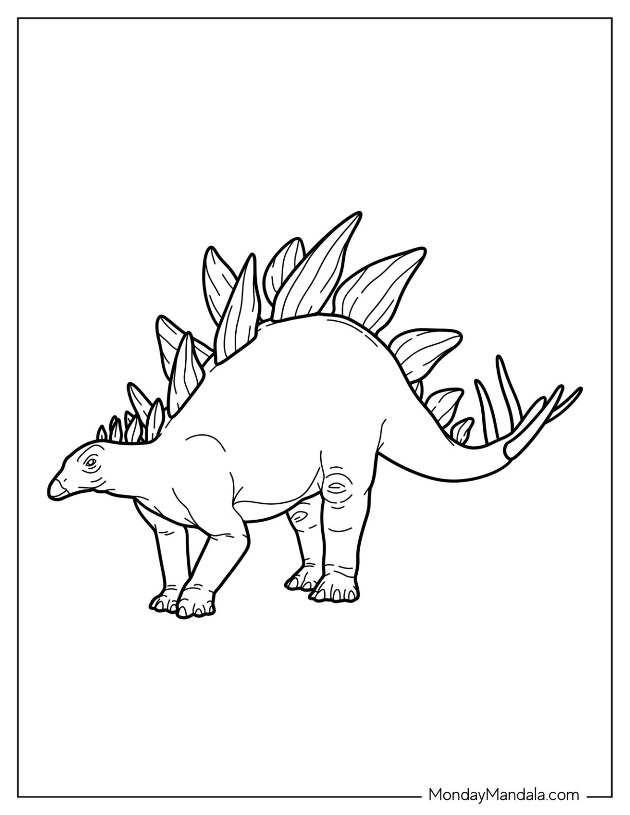 stegosaurus dinosaur coloring pages