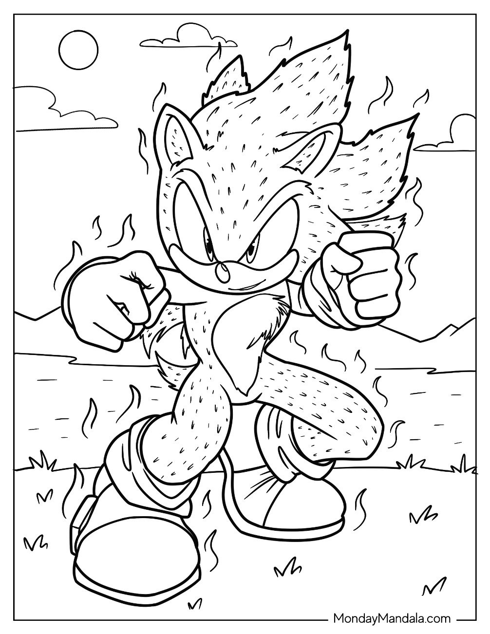 20 Super Sonic Coloring Pages Free PDF Printables 