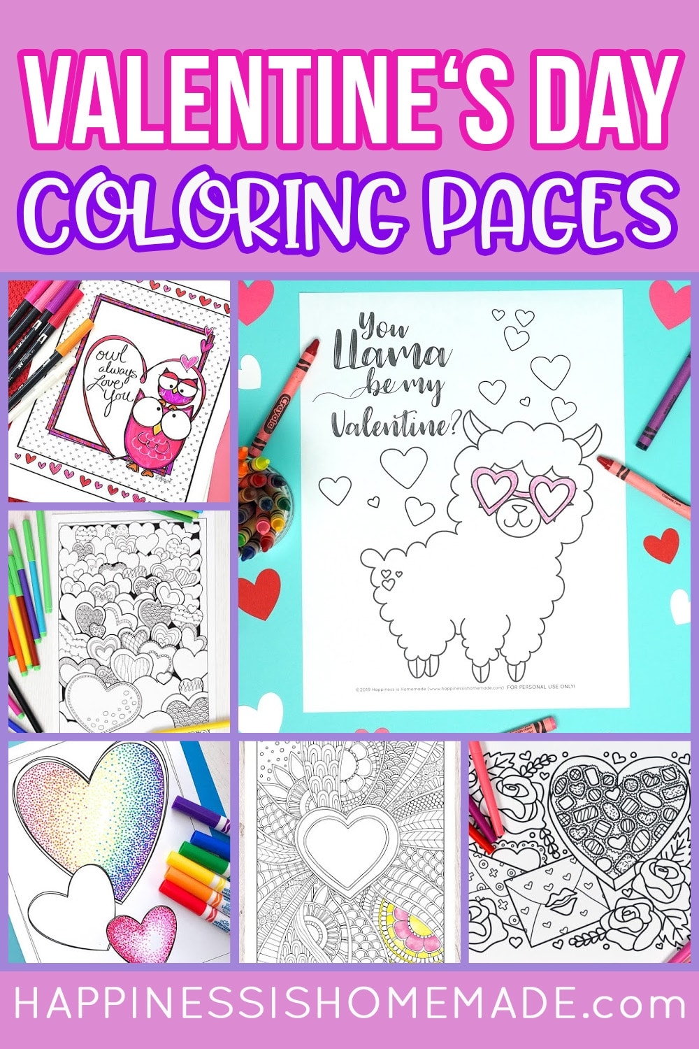free printable valentine coloring pages