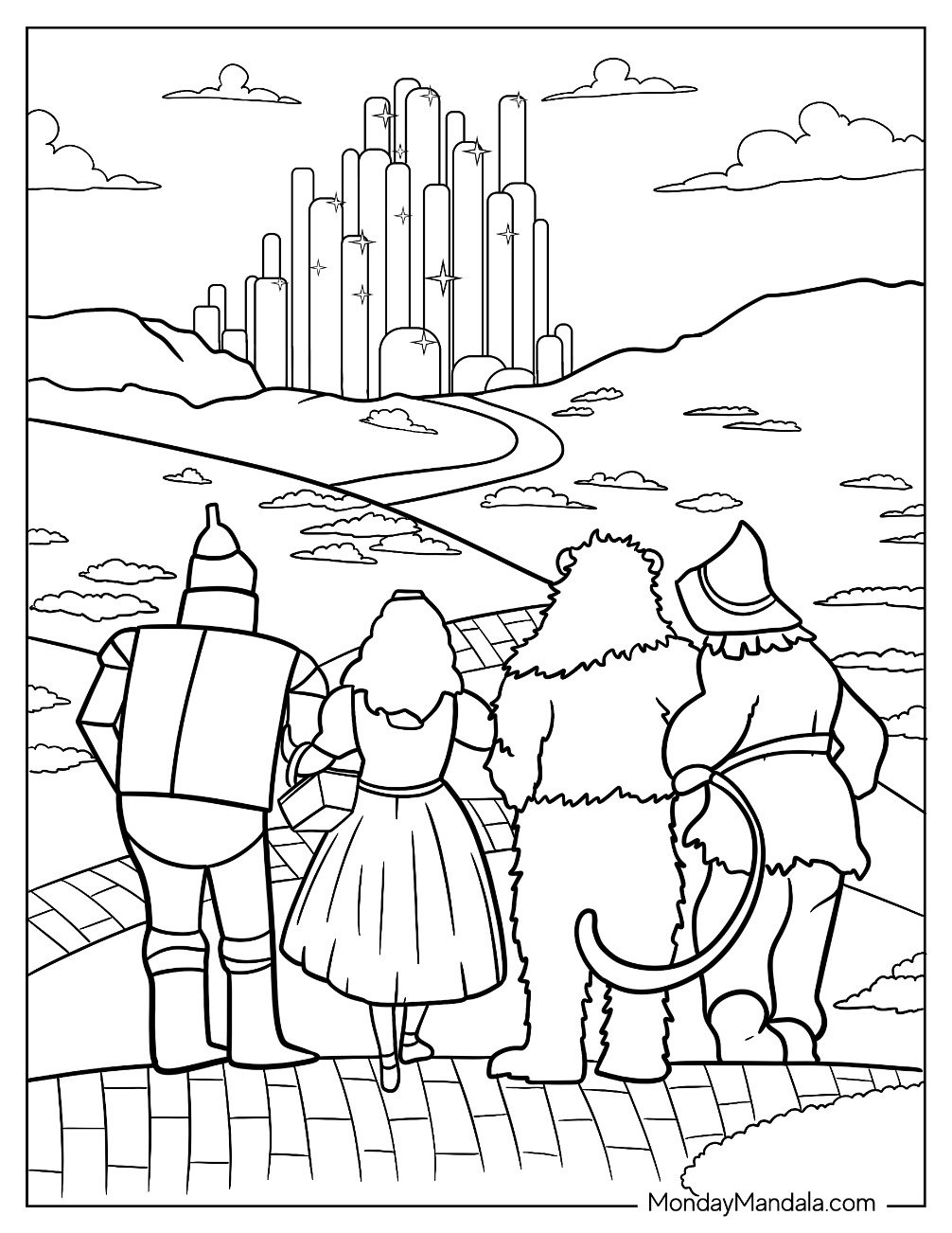20 Wizard Of Oz Coloring Pages Free PDF Printables 