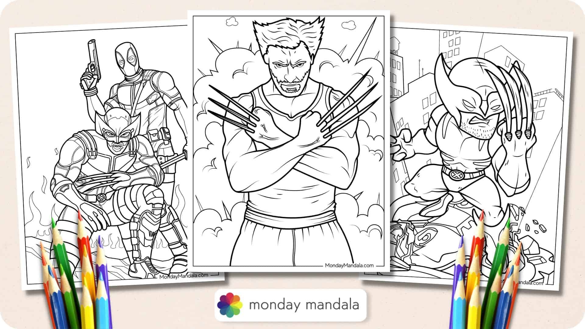 wolverine printable coloring pages