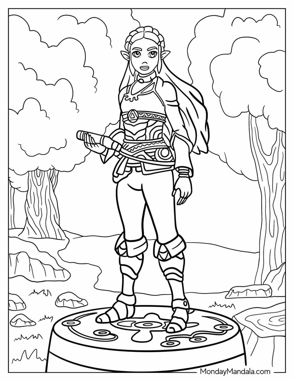 legend of zelda coloring sheets