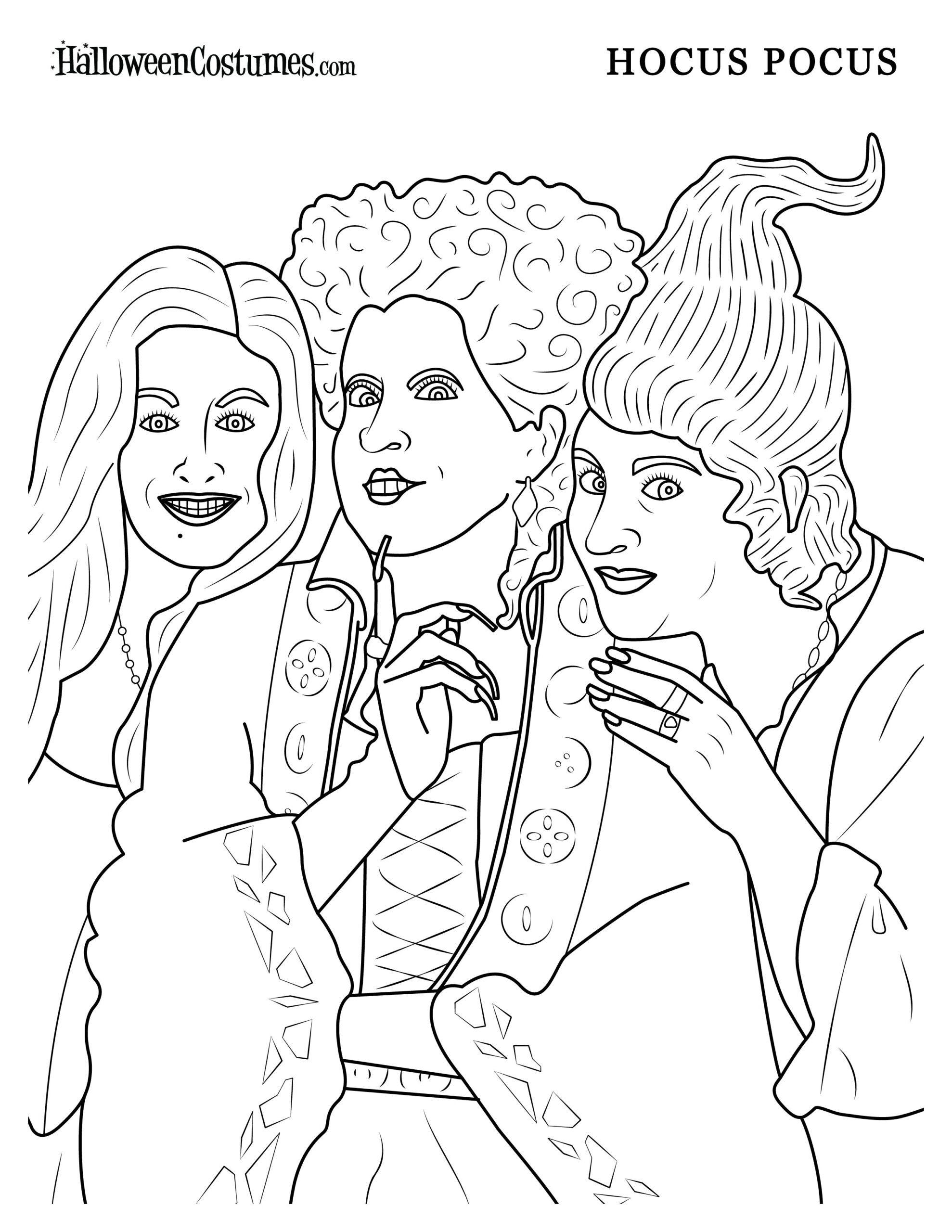 hocus pocus coloring pages