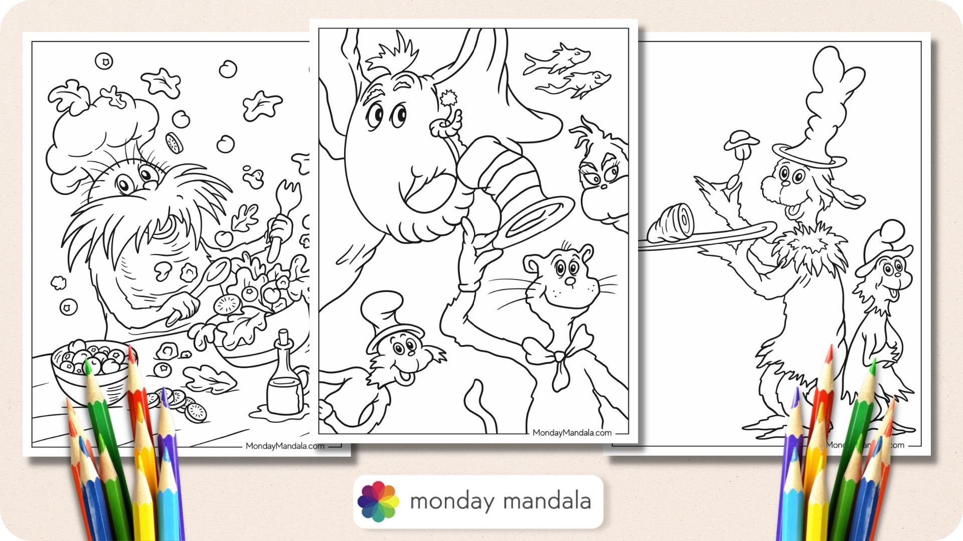 dr. seuss coloring pages