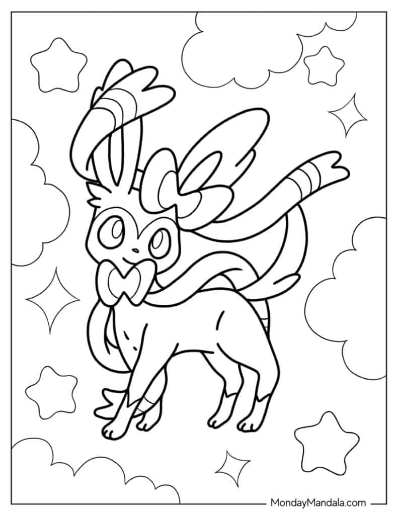 22 Eevee Coloring Pages Free PDF Printables 