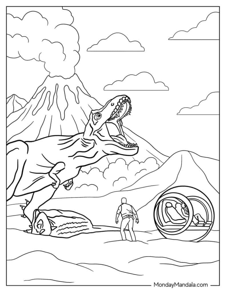 22 Jurassic Park Coloring Pages Free PDF Printables 