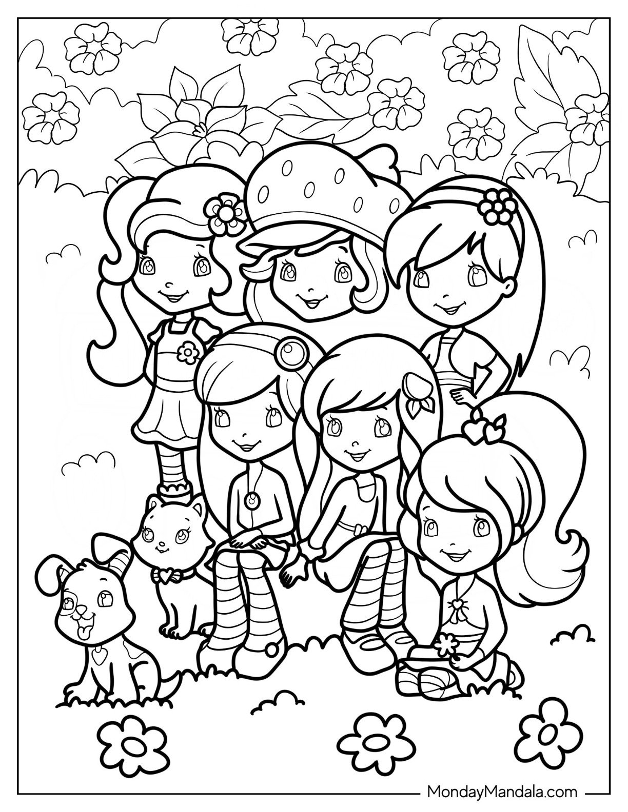 strawberry shortcake printable coloring pages