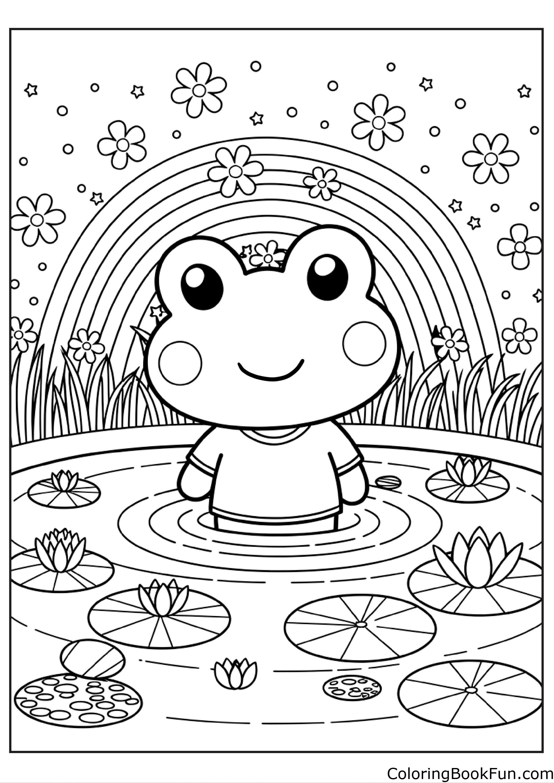 23 Cute Frog Coloring Pages ColoringBookFun