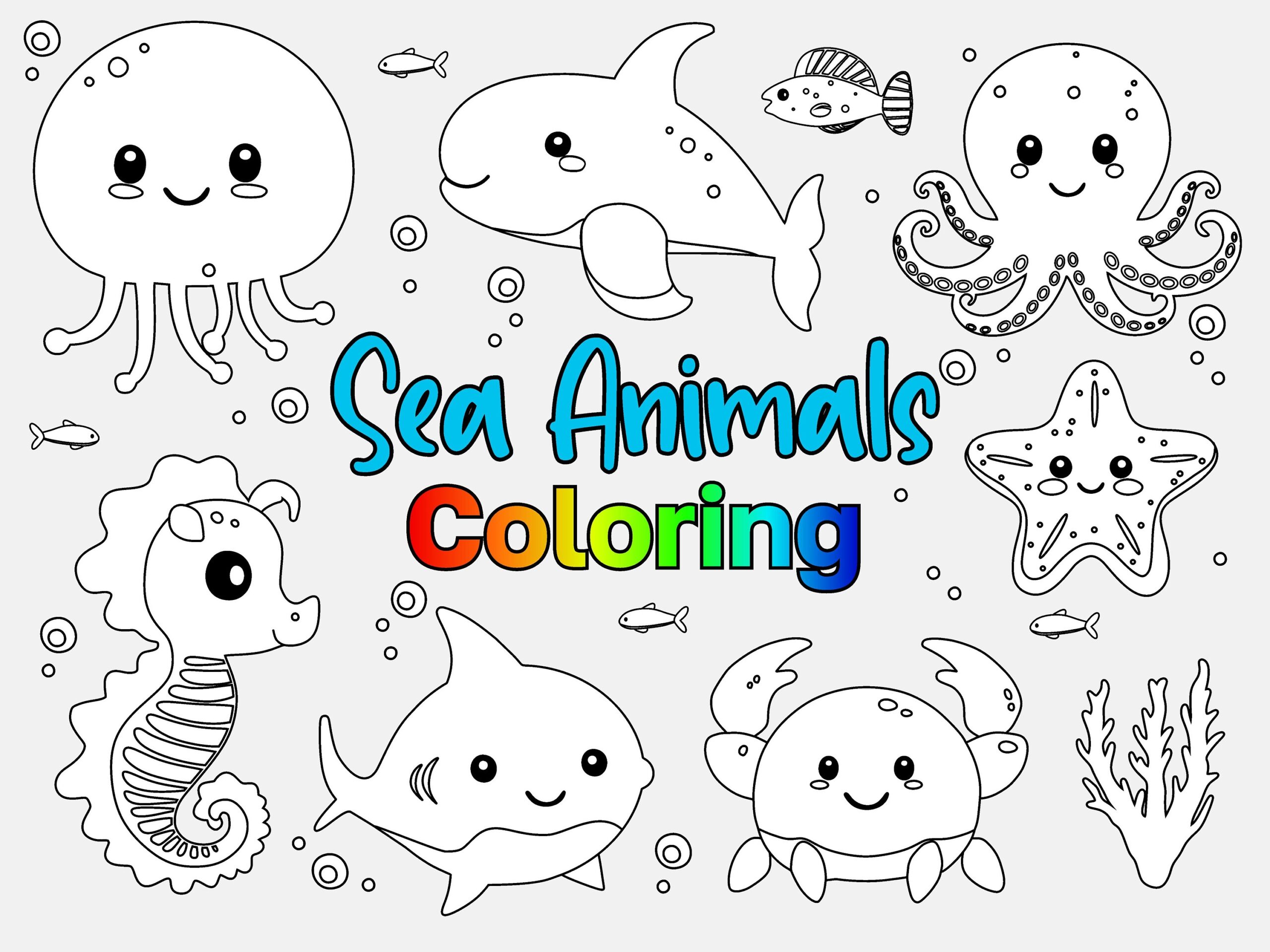 sea creature coloring pages