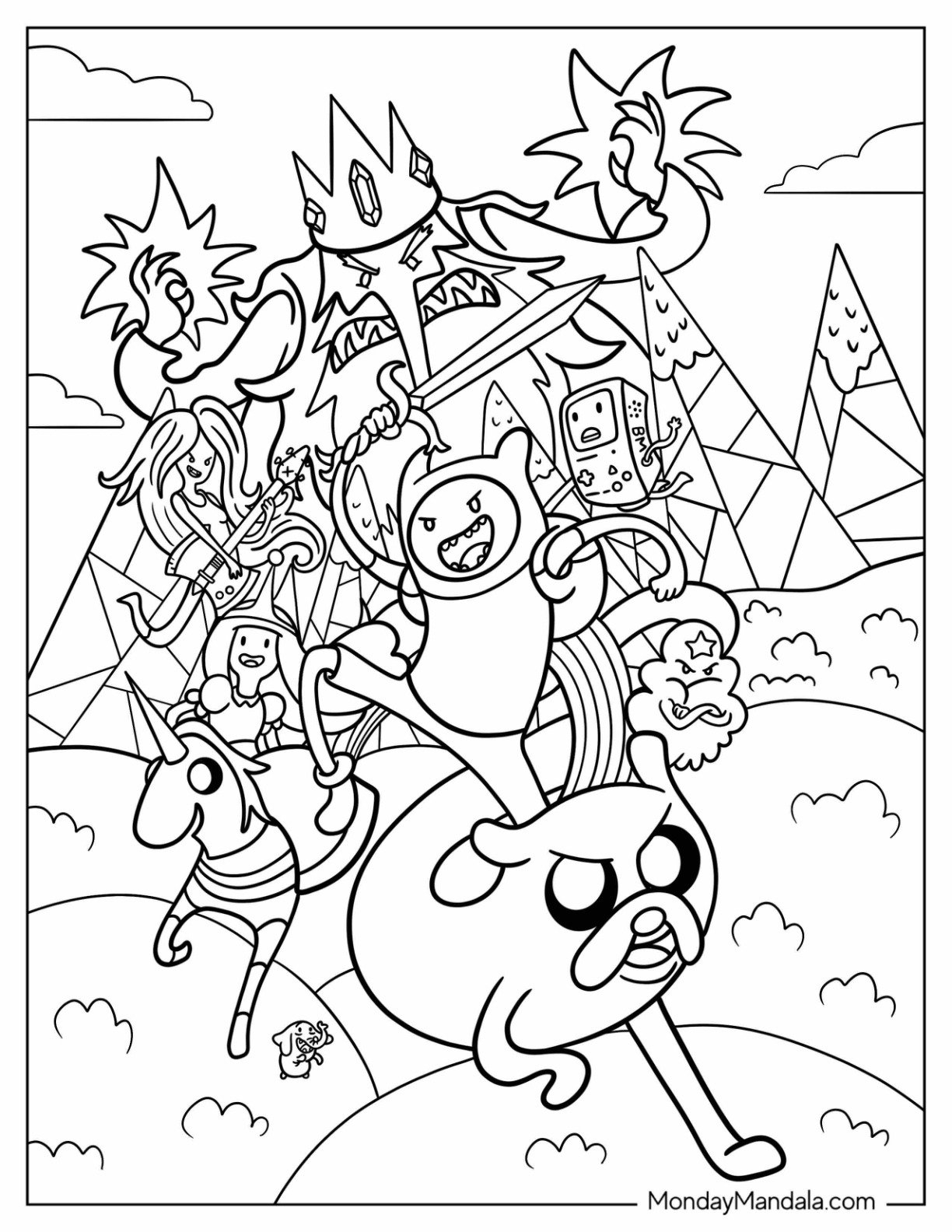 24 Adventure Time Coloring Pages Free PDF Printables 