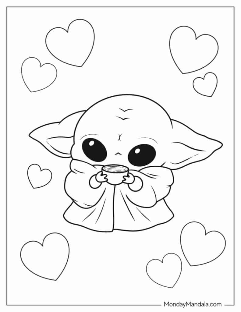 24 Baby Yoda Coloring Pages Free PDF Printables 24 Baby Yoda Coloring Pages Free PDF Printables