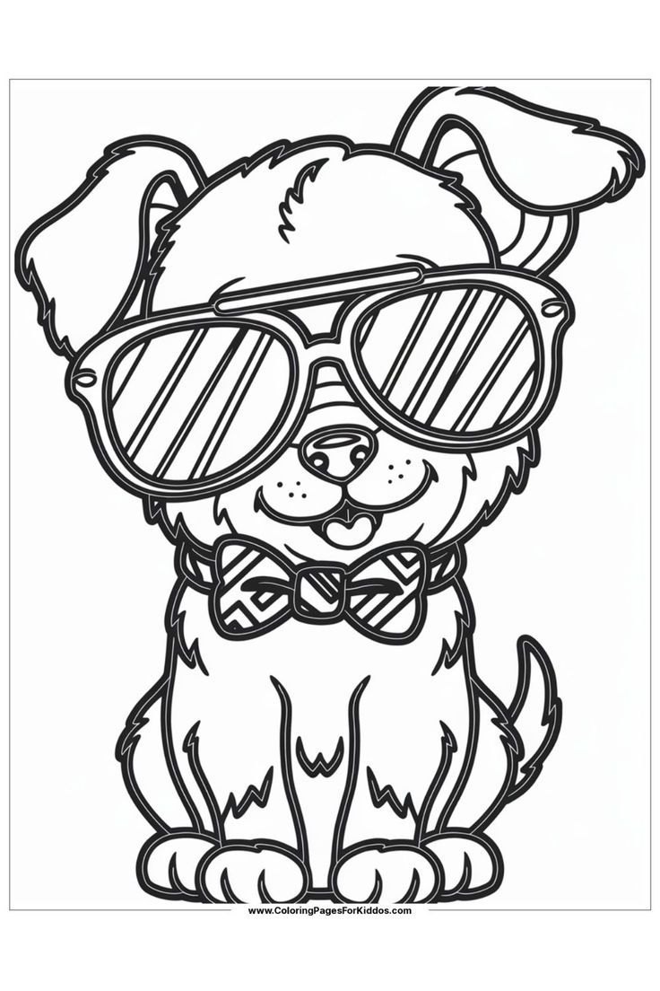 printable coloring page dog