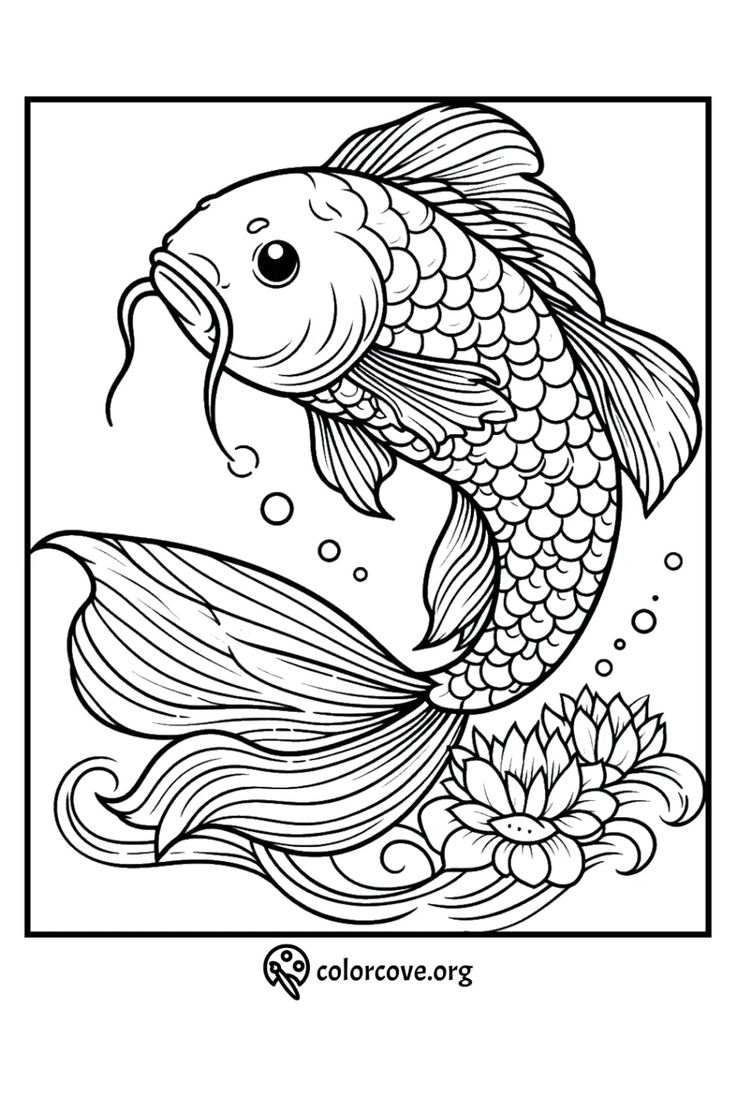 coloring book pages of fish