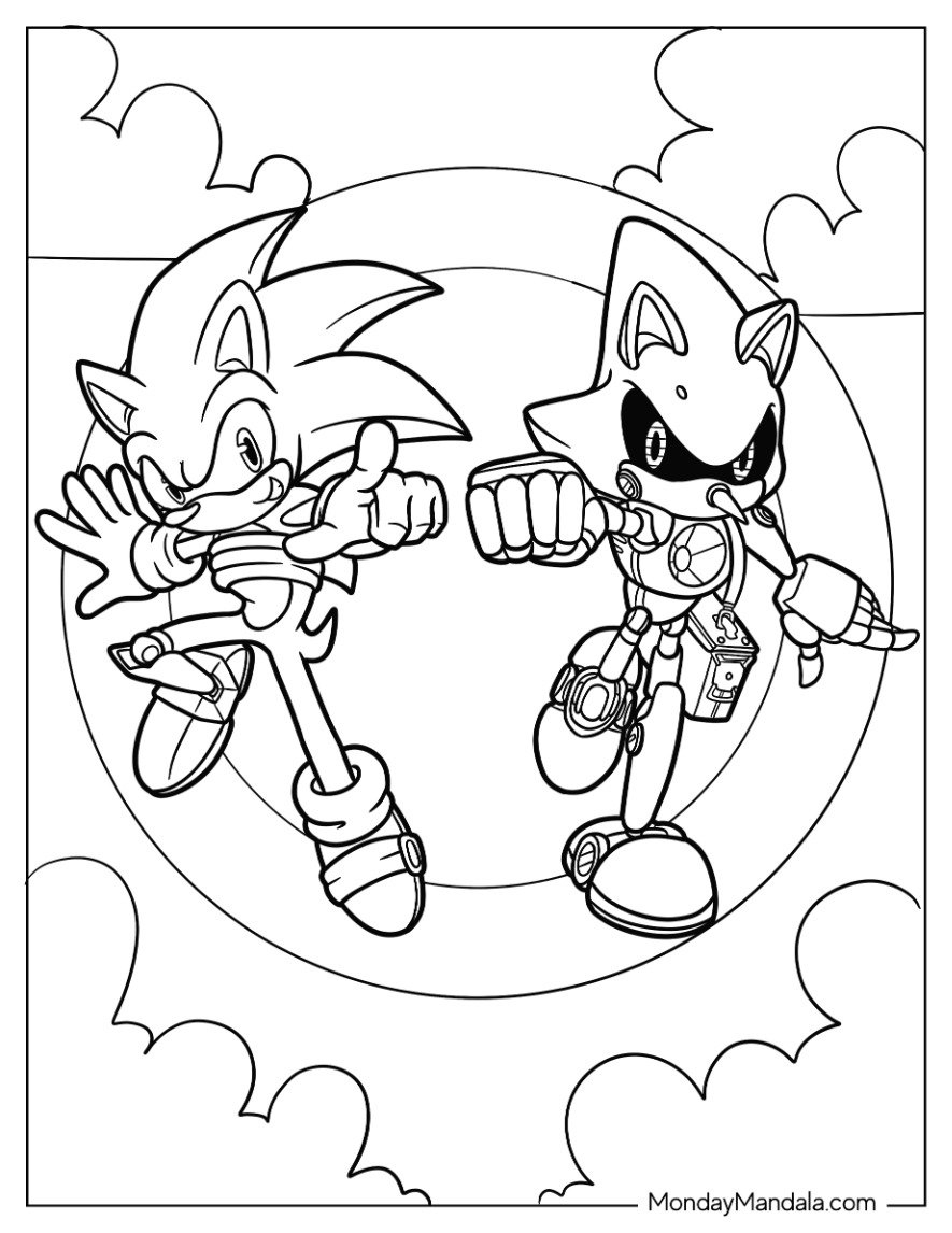 24 Metal Sonic Coloring Pages Free PDF Printables
