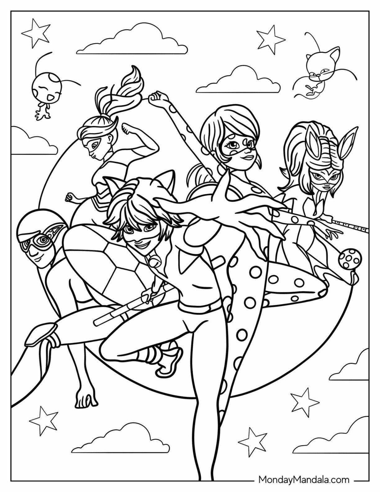 24 Miraculous Ladybug Coloring Pages Free PDF Printables 
