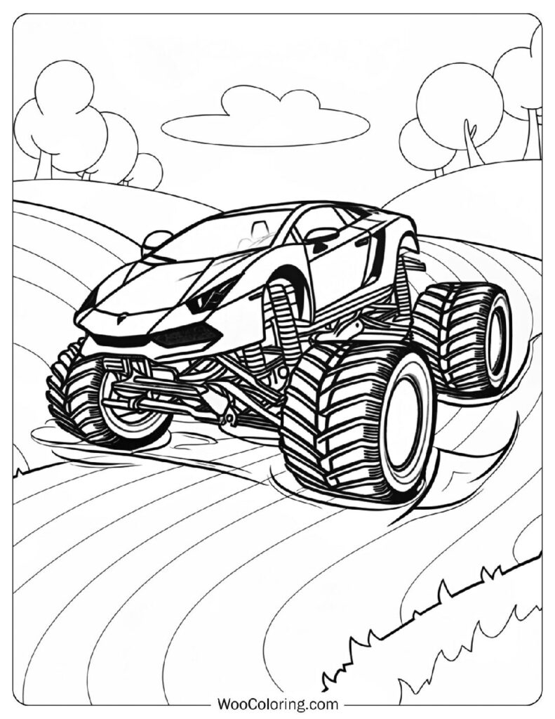 24 Monster Truck Coloring Pages Free PDF To Print Woo Coloring