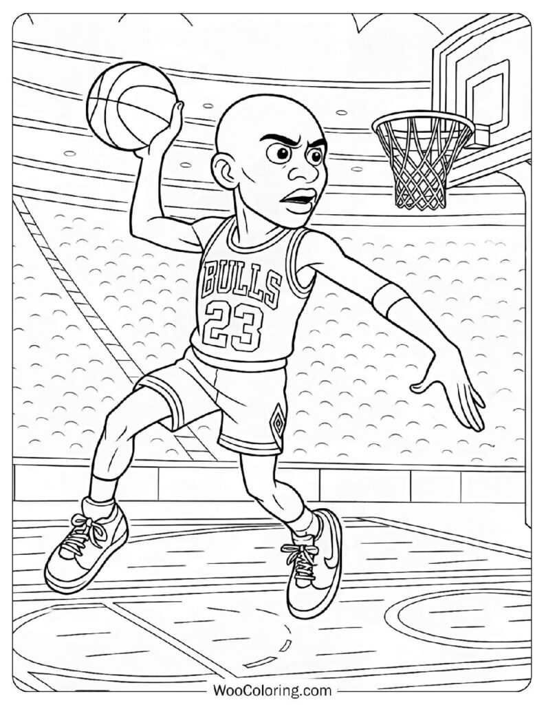 michael jordan coloring page