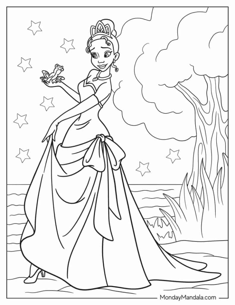 24 Princess The Frog Coloring Pages Free PDF Printables 