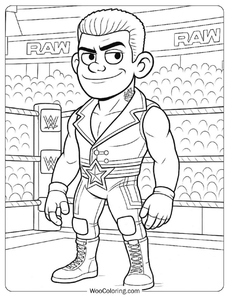 24 WWE Wrestling Coloring Pages Free PDF To Print Woo Coloring
