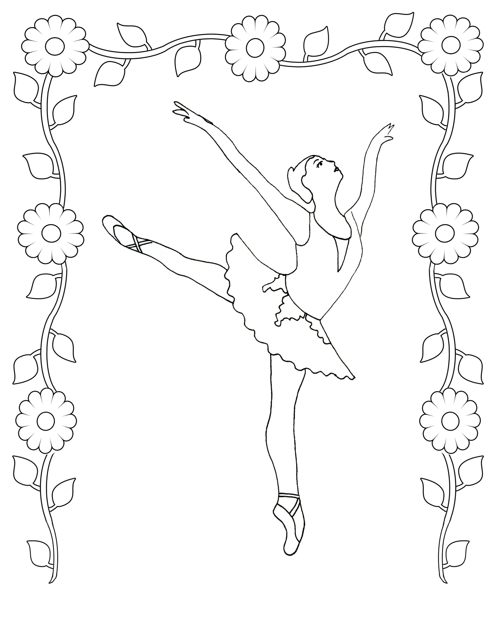 ballerina coloring book pages