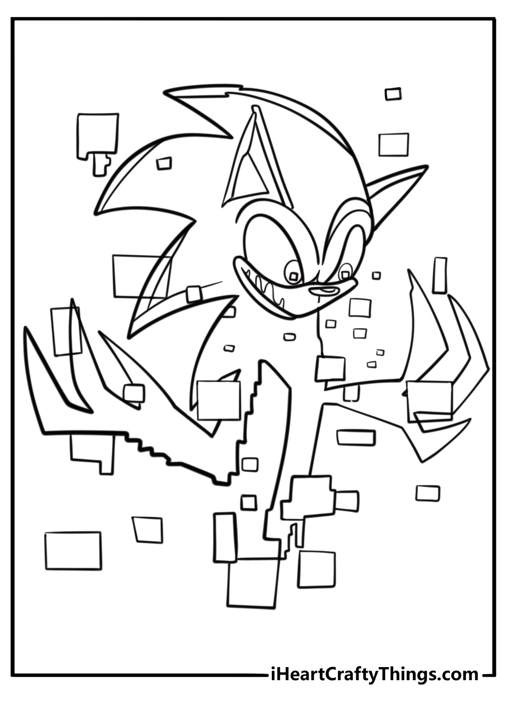 sonic exe coloring pages