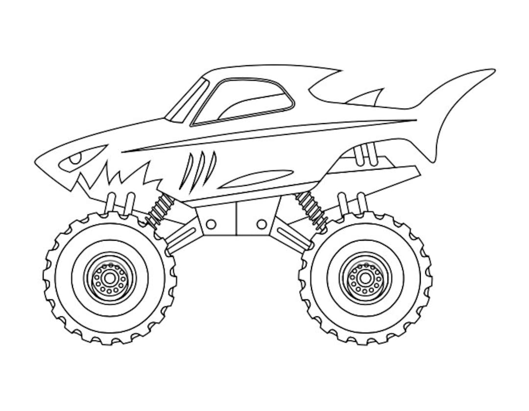 coloring pages of monster trucks