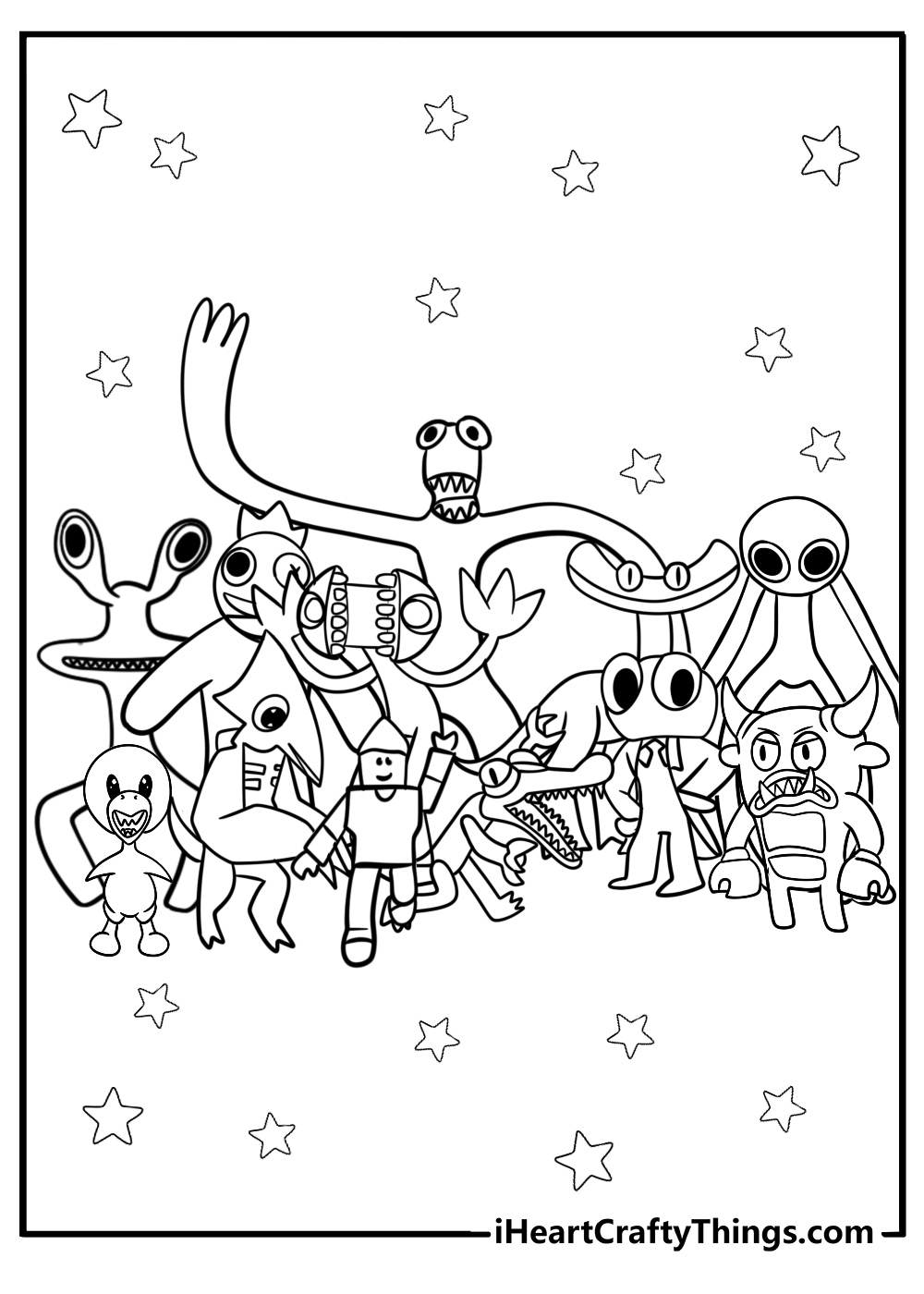 rainbow friends coloring pages