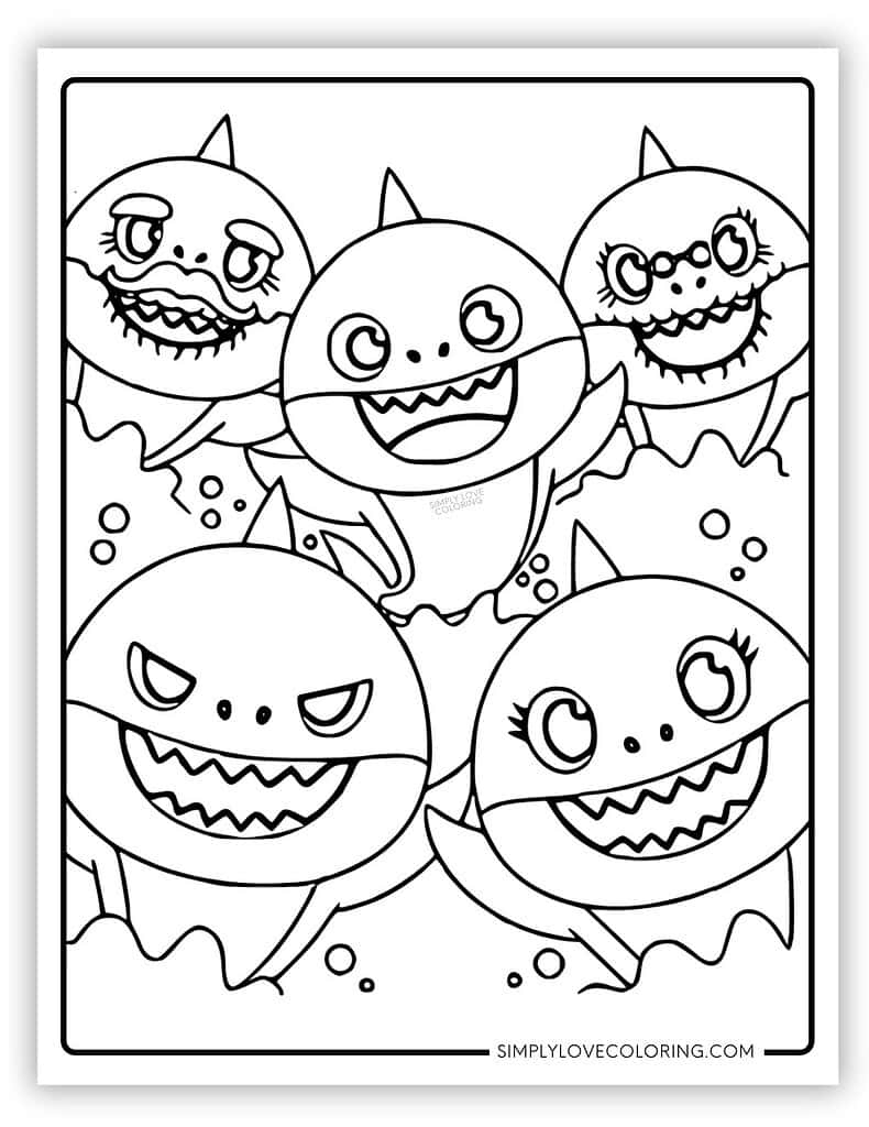 baby shark coloring pages