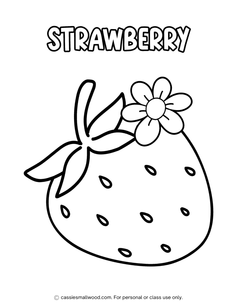 27 CUTE Strawberry Coloring Pages Cassie Smallwood
