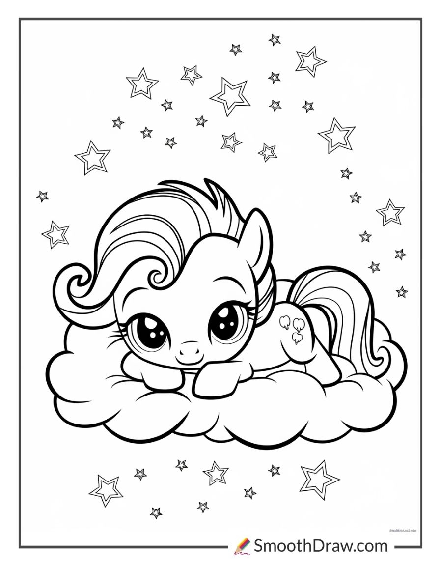 coloring pages of pony