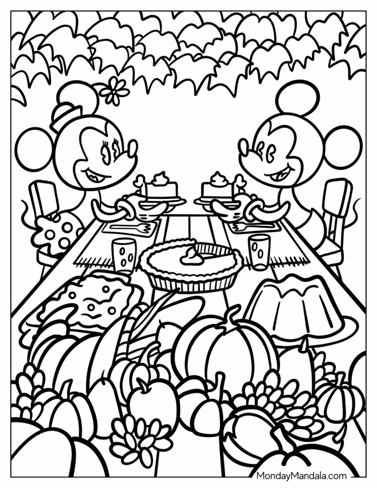 28 Disney Thanksgiving Coloring Pages Free Printables