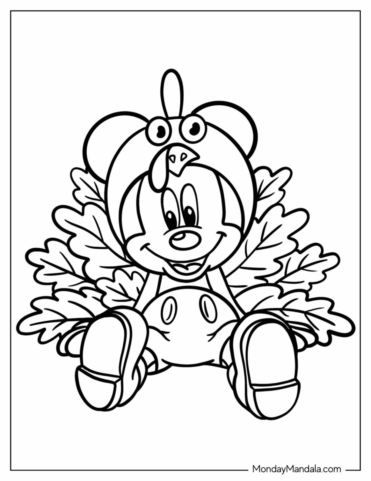 thanksgiving disney coloring pages