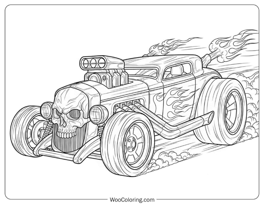 hot wheels coloring page