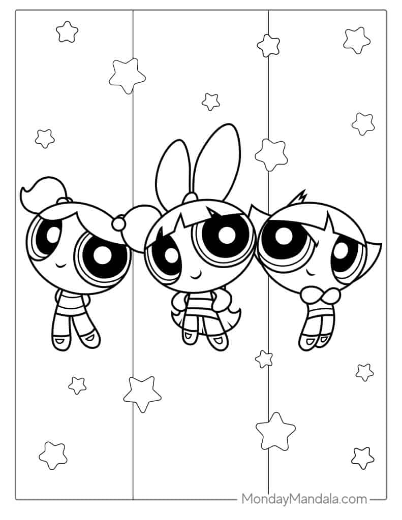 28 Powerpuff Girls Coloring Pages Free PDF Printables 
