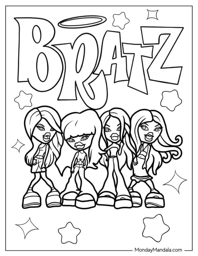29 Bratz Coloring Pages Free PDF Printables 