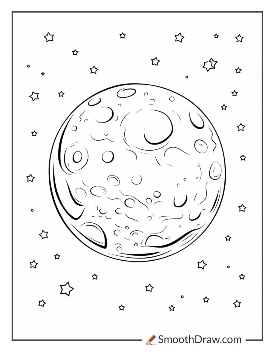 29 Moon Coloring Pages Free PDFs Smooth Draw