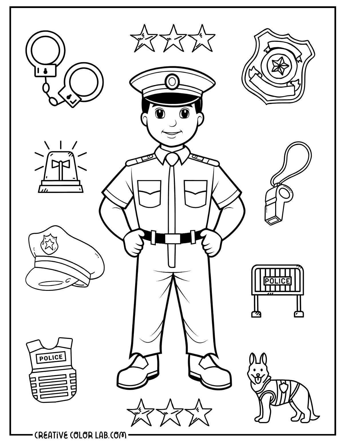29 Police Coloring Pages Free PDF Printables
