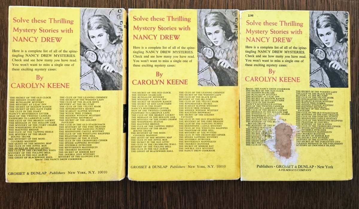 3 Vintage 1965 Nancy Drew Hardcover Books EBay