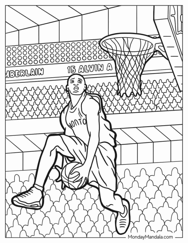 30 NBA Basketball Coloring Pages Free PDF Printables 
