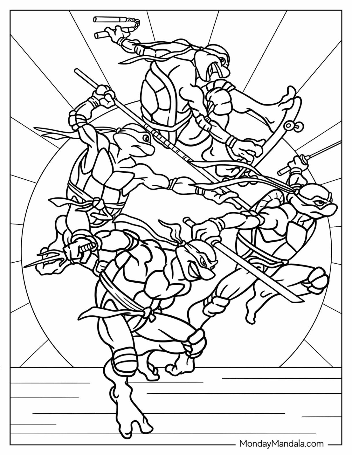 ninja turtle coloring page